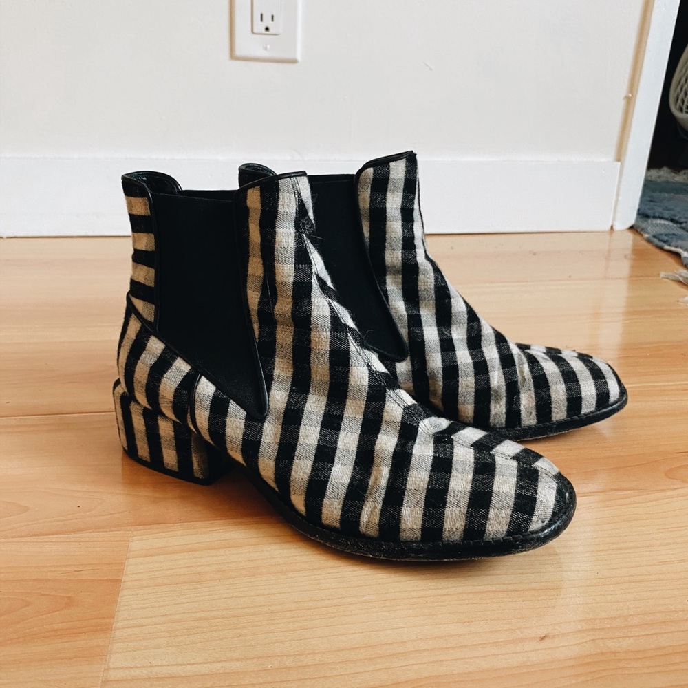 Gingham Tibi Chelsea Boot